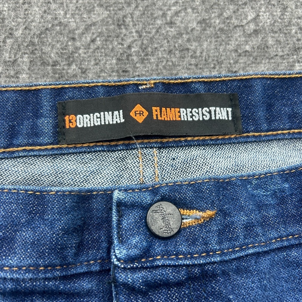 Wrangler FR Mens Blue Jeans Original Cowboy‎ Cut 42X30 #13MWZ - Picture 6 of 13